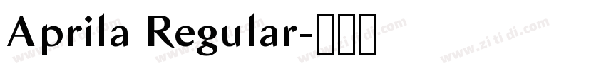 Aprila Regular字体转换